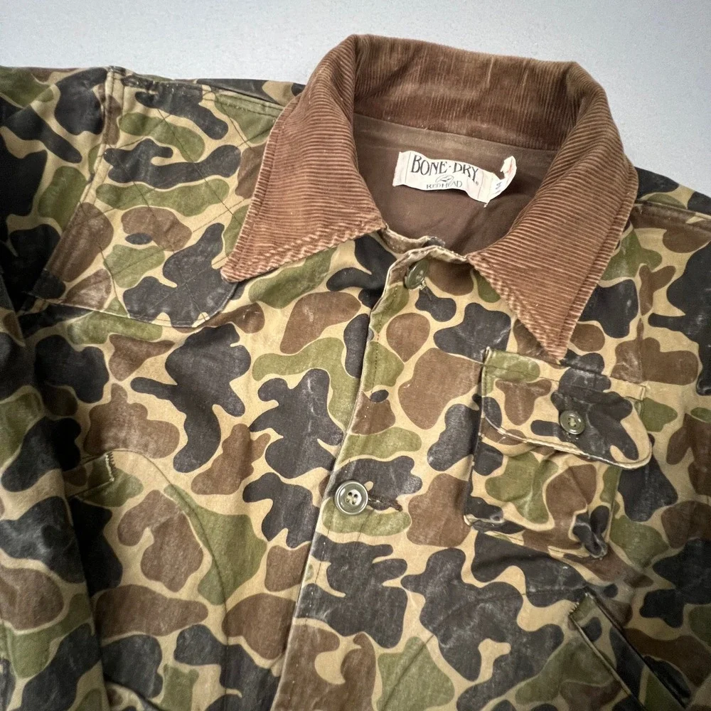 RedHead Bone-Dry Hunting Jacket Men 44 Camo Duck Hunter Vintage Canvas FieldCoat